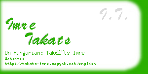 imre takats business card